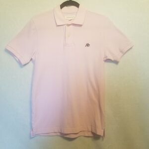 Aeropostale 87 Small Polo Shirt Pink Short Sleeve 100% Cotton Preppy Academia